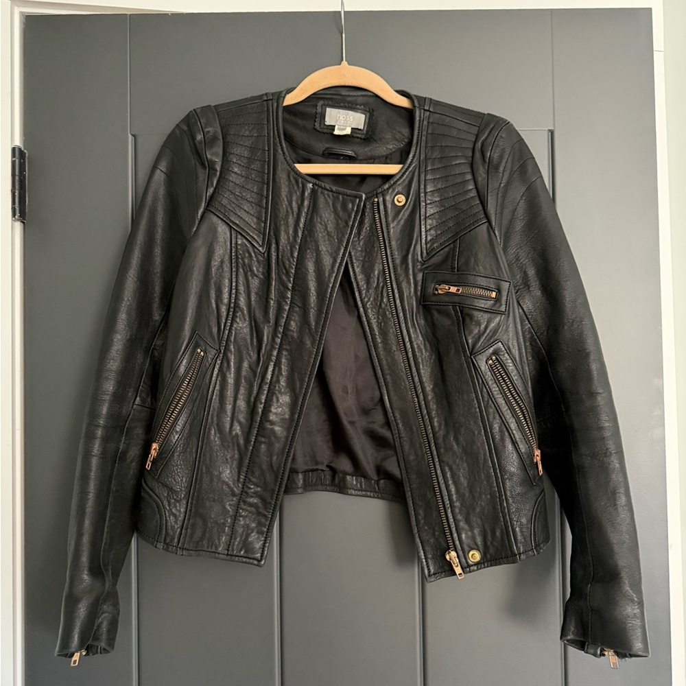 Chic Hoss 100% Lambskin Leather Moto Jacket